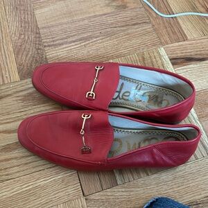 Sam Edelman Red Loafers